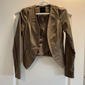 Light brown faux leather jacket